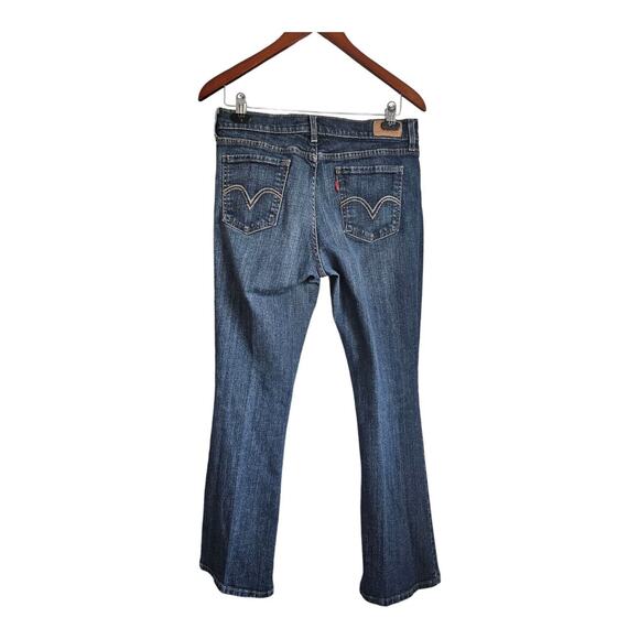 Levi's 515 Womens Jeans Blank Tab Size 10 S/C Mid Rise Bootcut Medium Wash - Picture 2 of 8